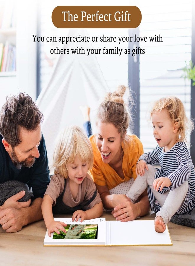 JTRF The Story of You – Baby Memory Video Book with White Gift Box, Linen Cover with Gold-Foil Title, 7" HD Screen, 4 GB Storage, Rechargeable Digital Keepsake for Baby Showers and Gender Reveals - Image 3